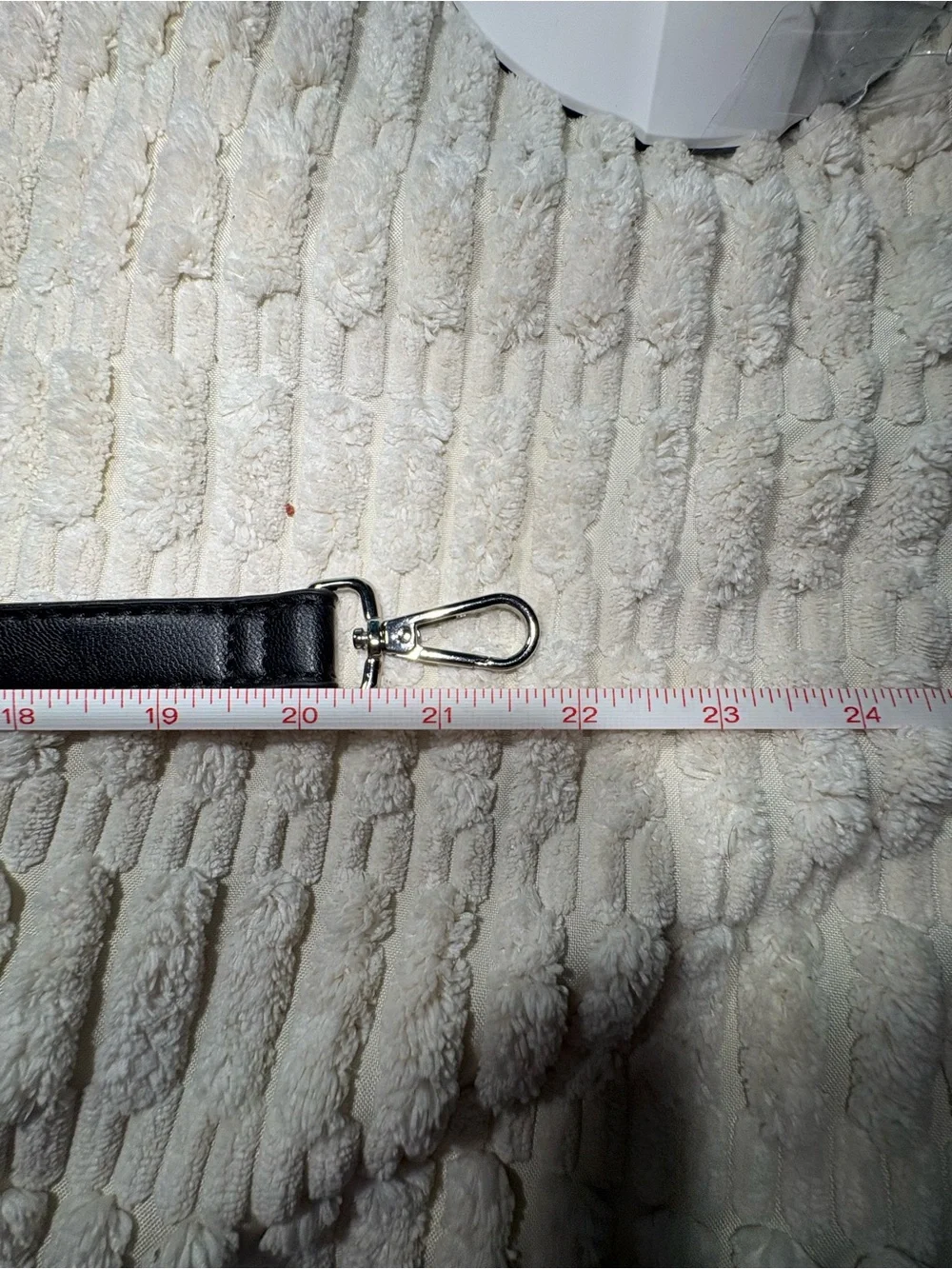 Steve Madden Black Leather Adjustable Bag Strap with Silver Buckle